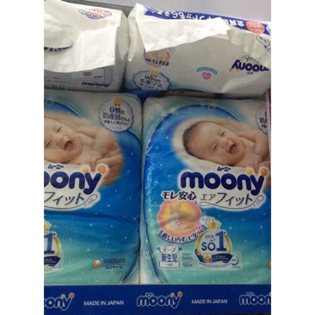 {Mẫu mới}Bỉm dán moony S84 cho bé 4-8kg