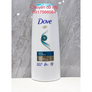 Date T9/2025_ Dầu gội và xả dưỡng ẩm tóc Dove 2in1 Daily Moisture 603ml của Mỹ