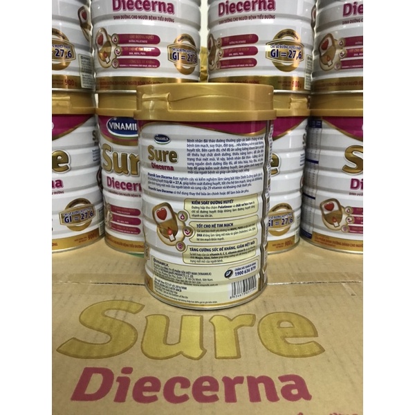 Combo 6 lon sữa Vinamilk Sure Diecerna 900gr