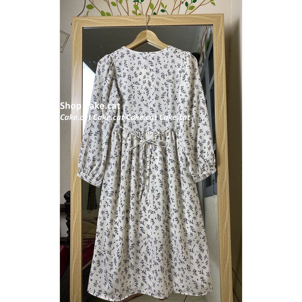 Đầm hoa nhí dài tay Hàn Quốc