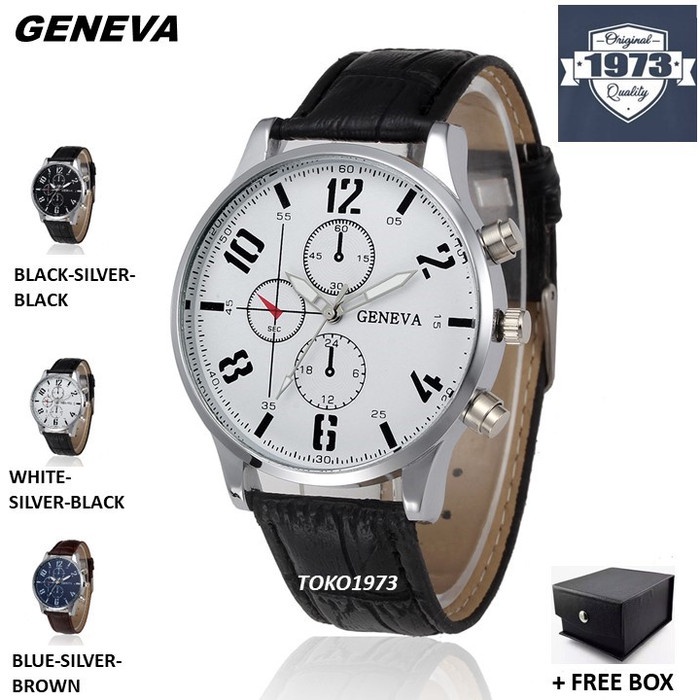 Đồng Hồ Đeo Tay Geneva Thể Thao Màu Trắng Bạc Cá Tính Cao Cấp Có Dây Đeo Chắc Chắn Phong Cách Thể Thao Hiện Đại Thời Trang Hàng Mới Nhất Cho Nam