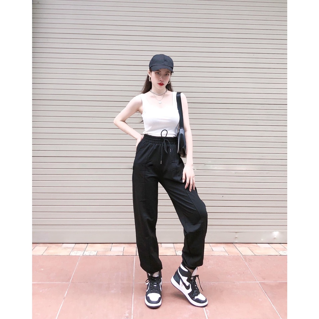 Quần Jogger Nữ Cạp Chun Bo Gấu Vải Nỉ Thun Da Cá ZoZo_UNISEX