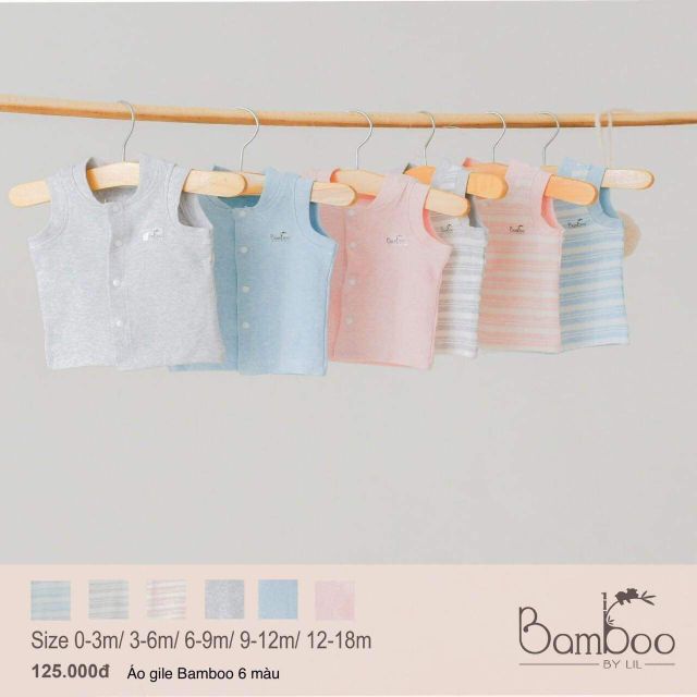 Áo gile bambo 6 màu bamboo