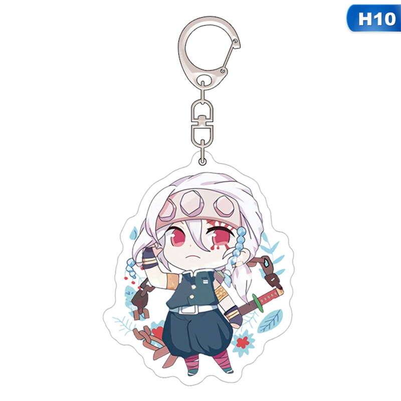 flowersqueen Móc khóa hình Demon Slayer bằng acrylic