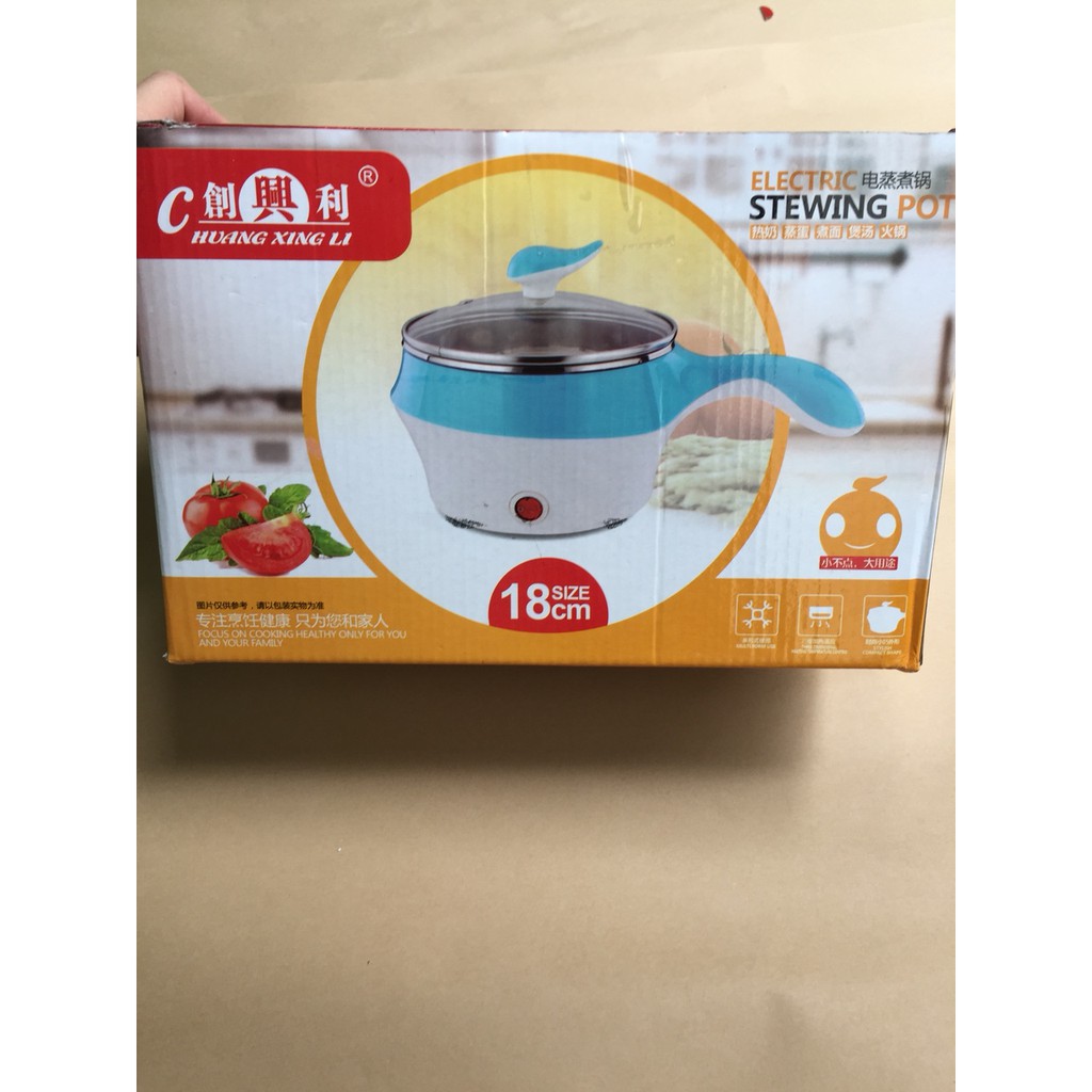 Nồi Lẩu Mini Chống Dính Kèm Giá Hấp Size 18cm - BH 3 Tháng