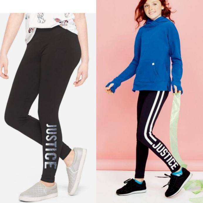 Quần Legging Đen Kẻ Sọc Thời Trang Cho Bé Gái 10 Tuổi