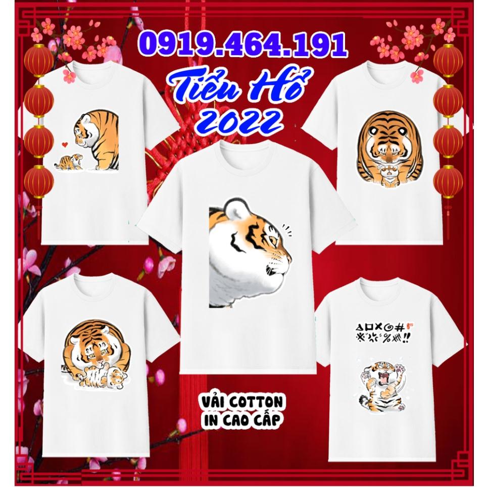 Áo thun TẾT 2022 hổ cute, áo thun tiểu hổ không chữ, áo hổ cute, vải cotton mát mịn, nhiều mẫu (có size trẻ em)