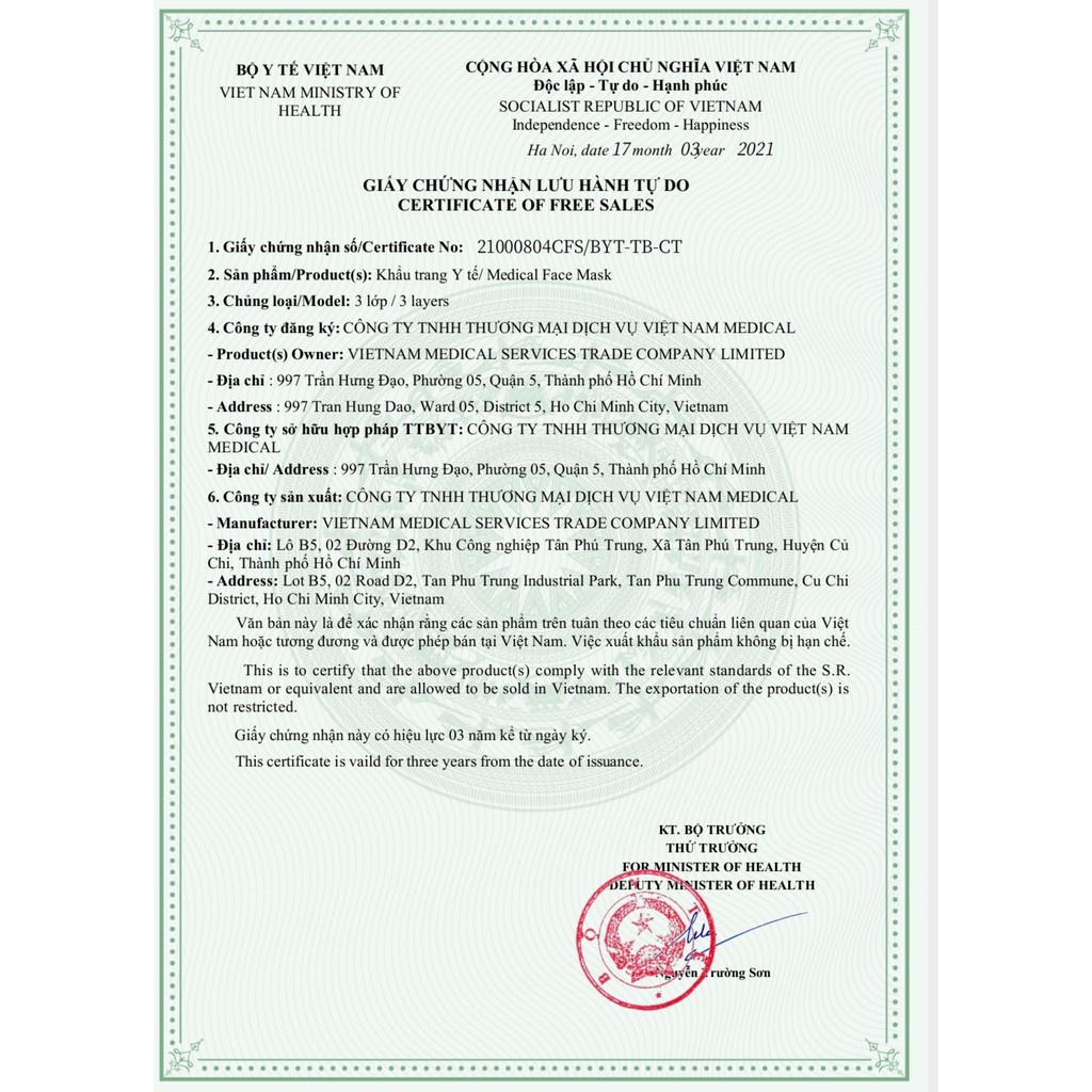 Khẩu Trang Quai To 4 Lớp VIETNAM MEDICAL - Khẩu Trang Quai Mềm không đau tai suốt 24h - Hộp 50 cái