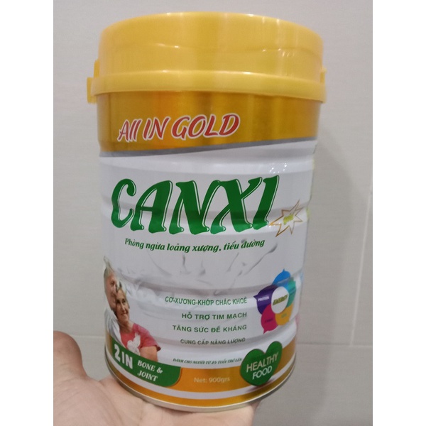 Sữa Canxi cho người già All IN Gold ngừa loãng xương, tiểu đường lon 900g