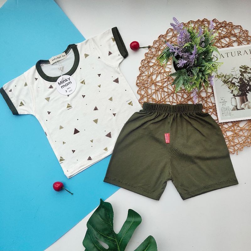 Bộ Quần Áo Cộc Tay Thun Lạnh Mềm Mát Cho Bé 4-10kg