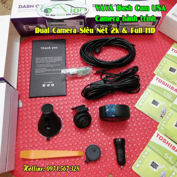 Camera Hành Trình VAVA VD-002 | 2 Camera | VAVA VD-002 Dual Cam - Ghi hành trình Ô tô trước và sau - Chính hãng | BigBuy360 - bigbuy360.vn