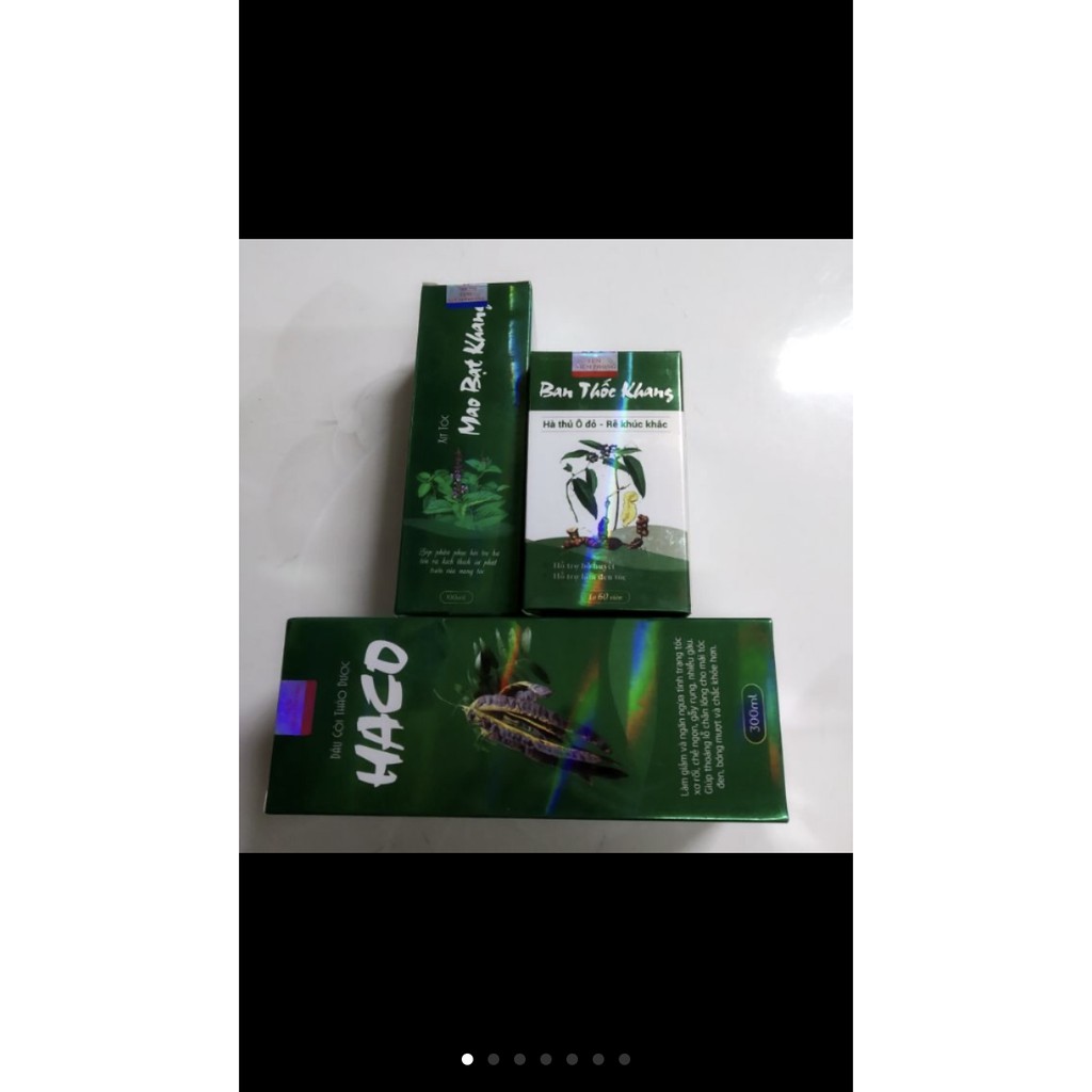 Bộ Liệu trình HACO: 1 dầu gội HACO, 1 xịt tóc Mao Bạt Khang và 1 Ban Thốc Khang | BigBuy360 - bigbuy360.vn