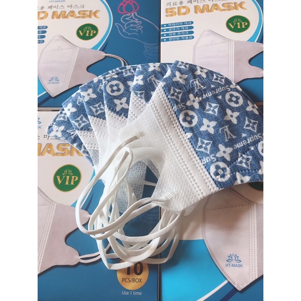 Khẩu Trang 5D Cao Cấp HT Mask Xuất Hàn Họa Tiết Siêu Xinh(Hộp 10c)