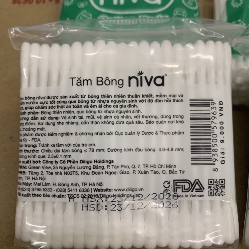 ( mẫu mới ) Tăm bông Niva Cotton Buds