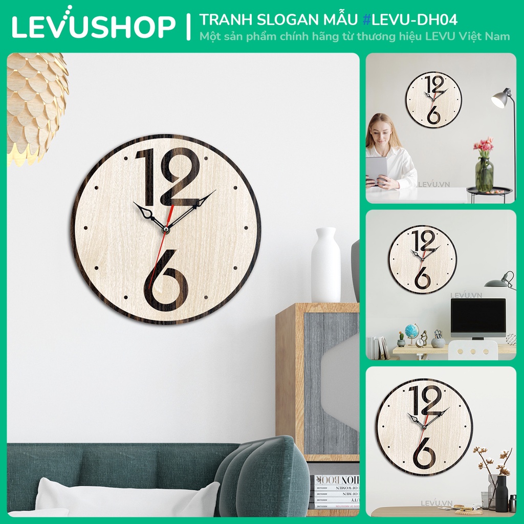 Đồng hồ treo tường Độc Lạ LEVU-DH04 trang trí nội thất hiện đại