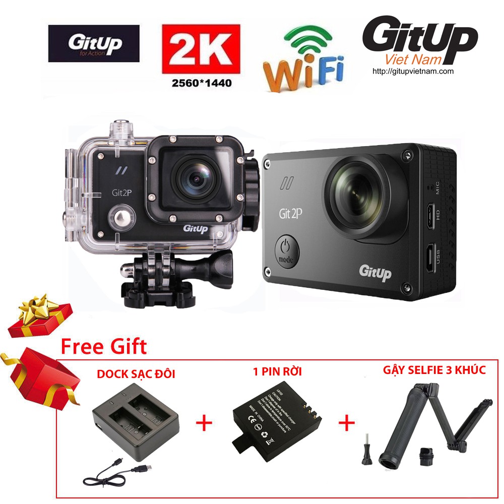 Camera hành trình GitUp Git2P Pro Packing - VIP COMBO