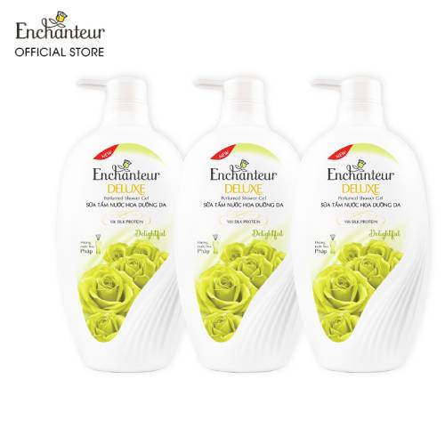 Combo 3 Sữa tắm nước hoa dưỡng da Enchanteur Delightful 650gr