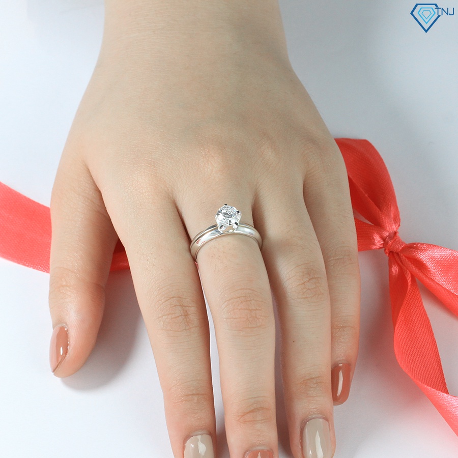 Nhẫn bạc nữ đẹp đính đá khắc tên NN0332 - Trang Sức TNJ