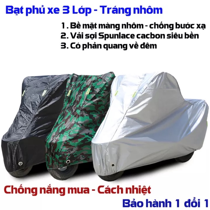 Áo trùm xe máy, bạt phủ Trang bị bảo vệ xe tránh nắng mưa - Mẫu mới Hàng Việt Nam Chất Lượng Cao, Siêu Bền Có bảo hành