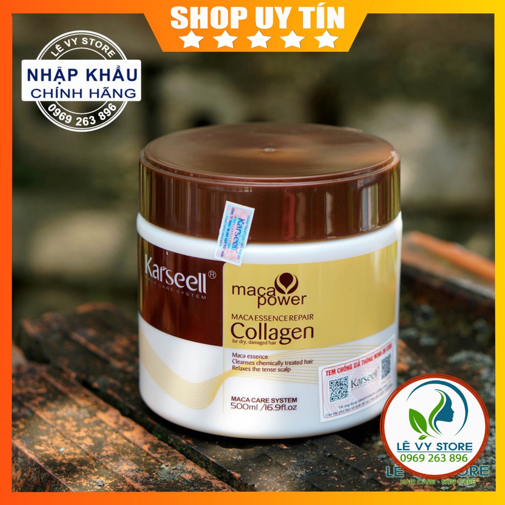 Hấp Phục Hồi Tóc Collagen Karseell Maca hủ 500ml