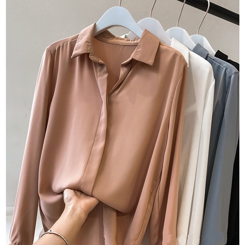 Áo Sơ Mi chiffon Phong Cách Cổ Điển áo sơ mi JL-CX-12