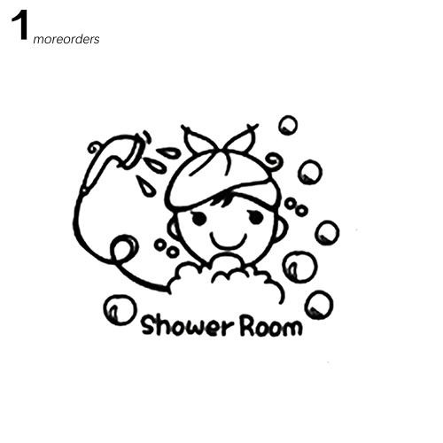 Giấy dán tường hình hoạt hình trang trí nhà tắm | BigBuy360 - bigbuy360.vn