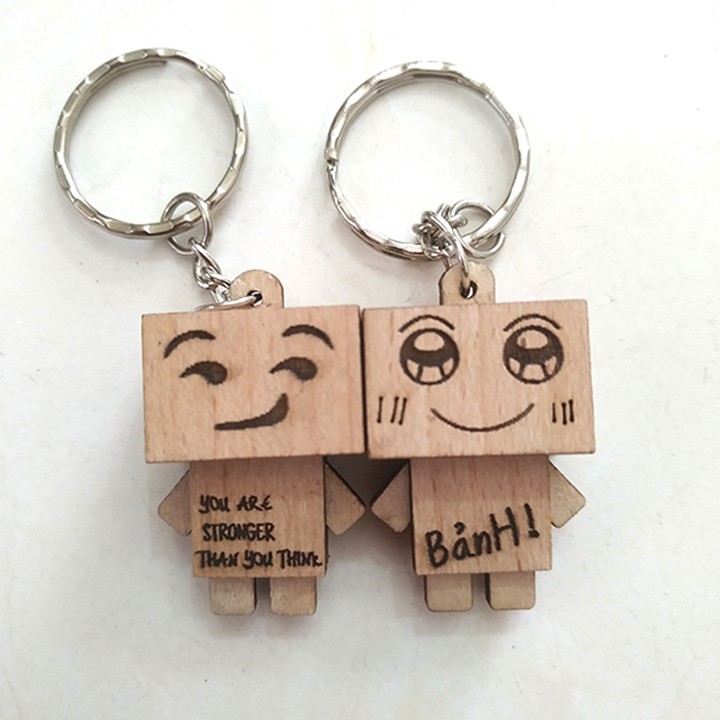 Combo 44 móc khóa người gỗ Danbo (Sỉ 9k)