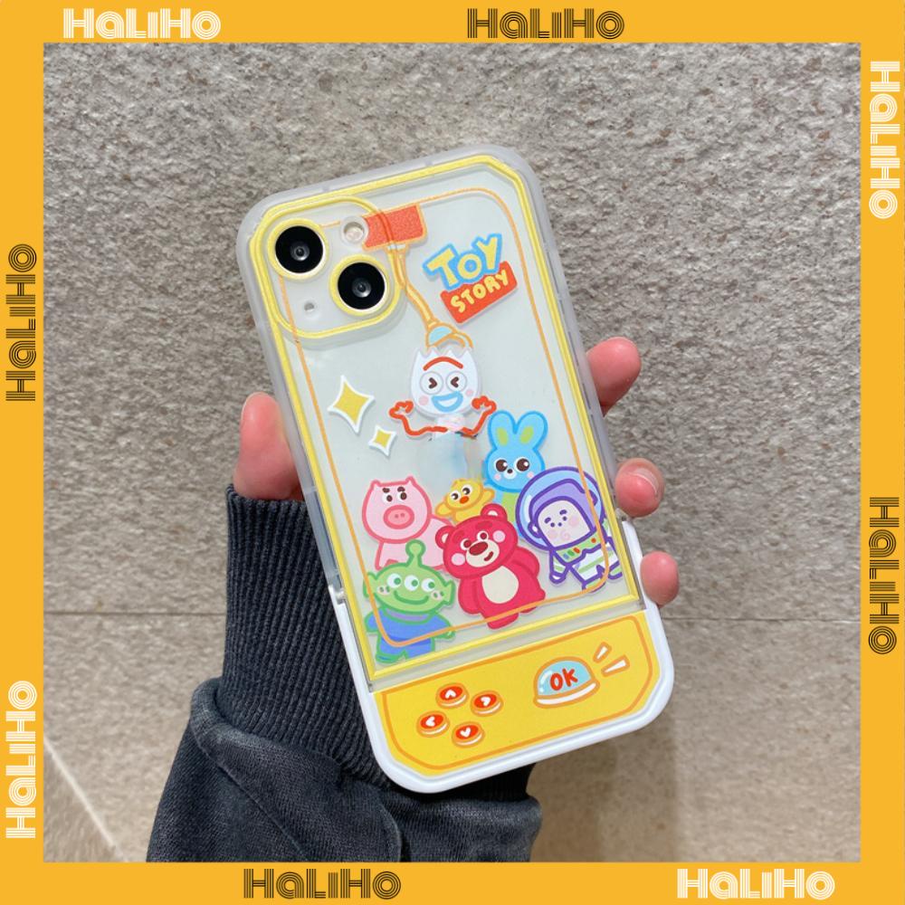 Ốp điện thoại silicon mềm trong túi khí xếp gọn hình máy gắp thú thích hợp cho iPhone 11 13 Pro Max 12 Pro Max 7Plus xr