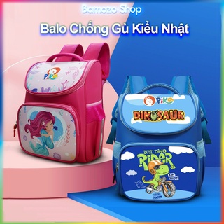 Balo chống gù kiểu nhật cặp đi học trẻ em học sinh tiểu học chống thấm nước siêu nhẹ mẫu bé trai gái Pika P688