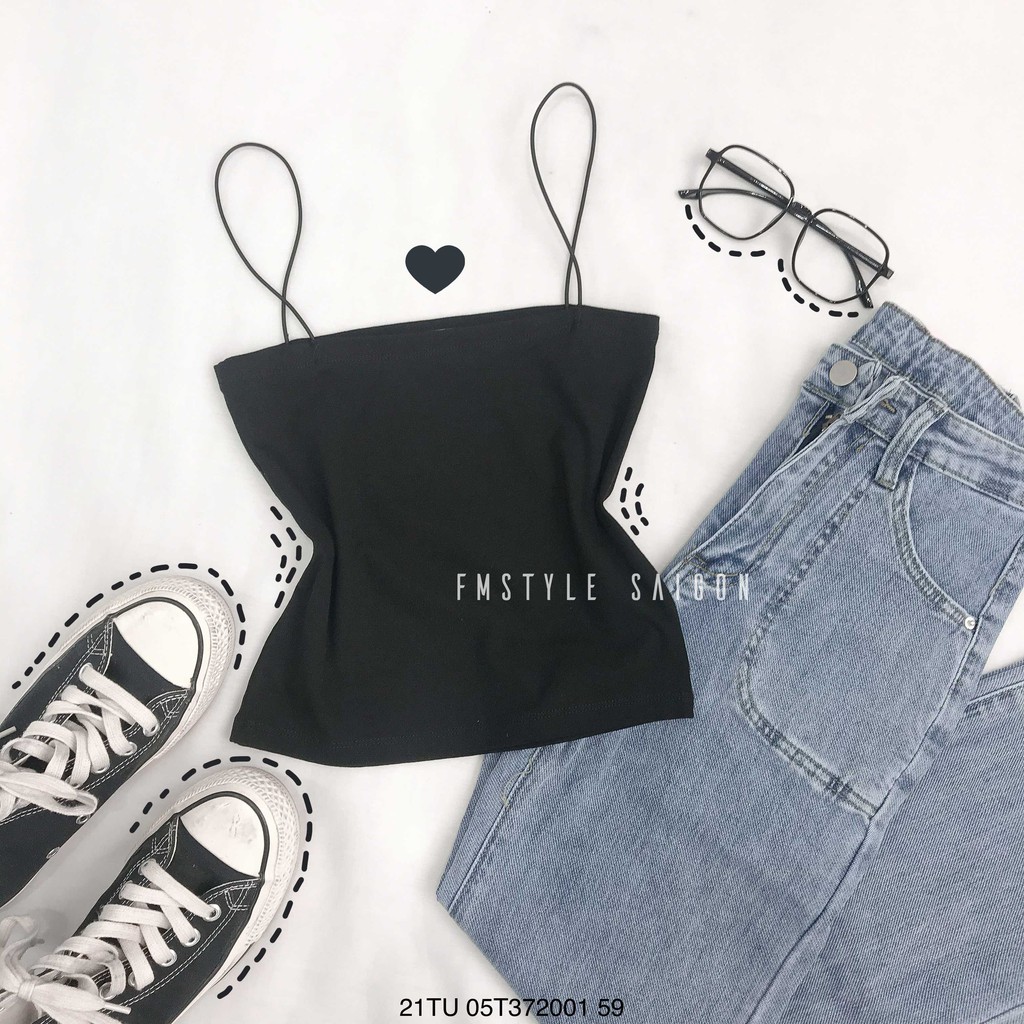 Áo thun 2 dây trơn crop VM STYLE ulzzang trơn thời trang 22TU02T371901 | BigBuy360 - bigbuy360.vn