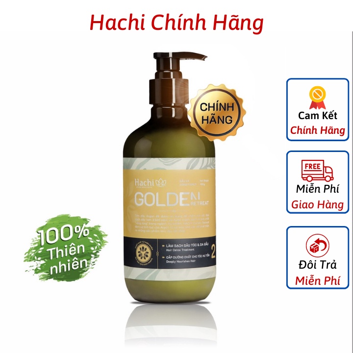 Dầu gội cao cấp HACHI VIETNAM Goldenretreat 500g vàng [Chính hãng] Dầu gội Goldenretreat giúp cải thiện nang tóc khỏe | WebRaoVat - webraovat.net.vn