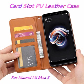 Bao da PU đựng thẻ tiện lợi điện thoại cho Xiaomi Mi Max 3
