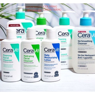 Sữa rửa mặt dịu nhẹ cerave foaming facial cleanser - cerave da dầu & da khô các size 237ml - 355ml - 473ml