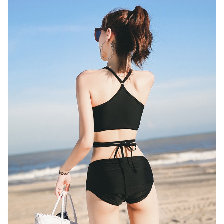 Bộ bơi set 3 áo yếm mầu đen, quần, kèm buộc chân váy ( Mã : 76133  ) | BigBuy360 - bigbuy360.vn