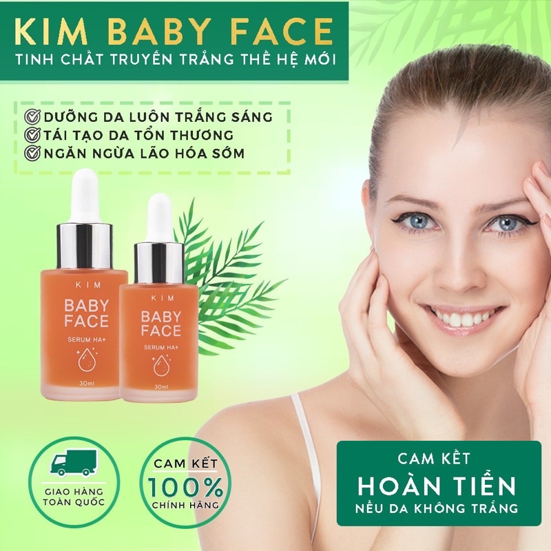 SERUM KIM BABY FACE HA+   Tinh Chất Truyền Trắng Sạch Mụn, Mờ Nám, Tàn Nhang