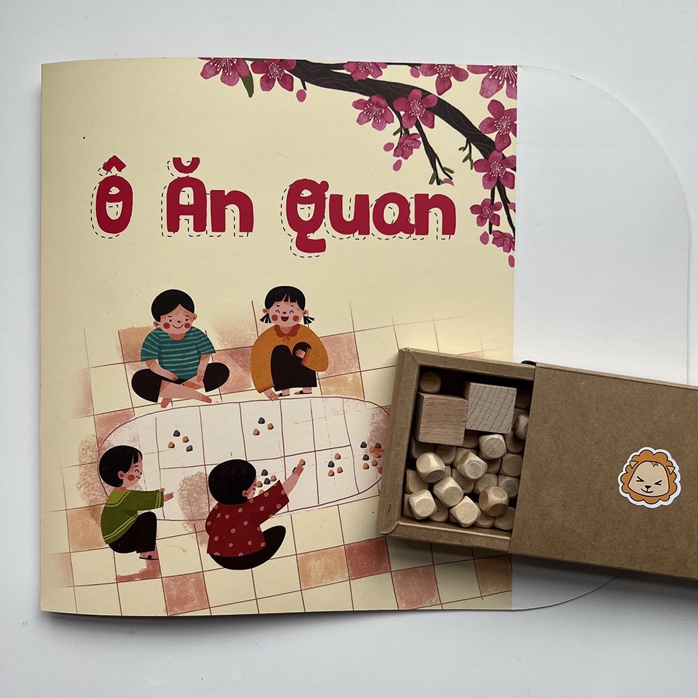 Bộ trò chơi dân gian Ô Ăn Quan bằng gỗ và bìa cứng