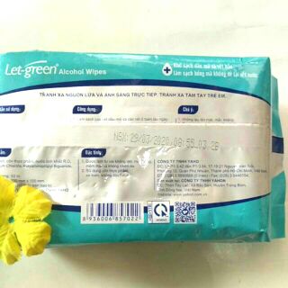 Khăn ướt cồn kháng khuẩn 50miếng (không dùng cho mặt ).