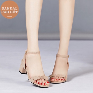 giày cao gót sandal quai nơ hở gót 5p Giày dép xinh MYS