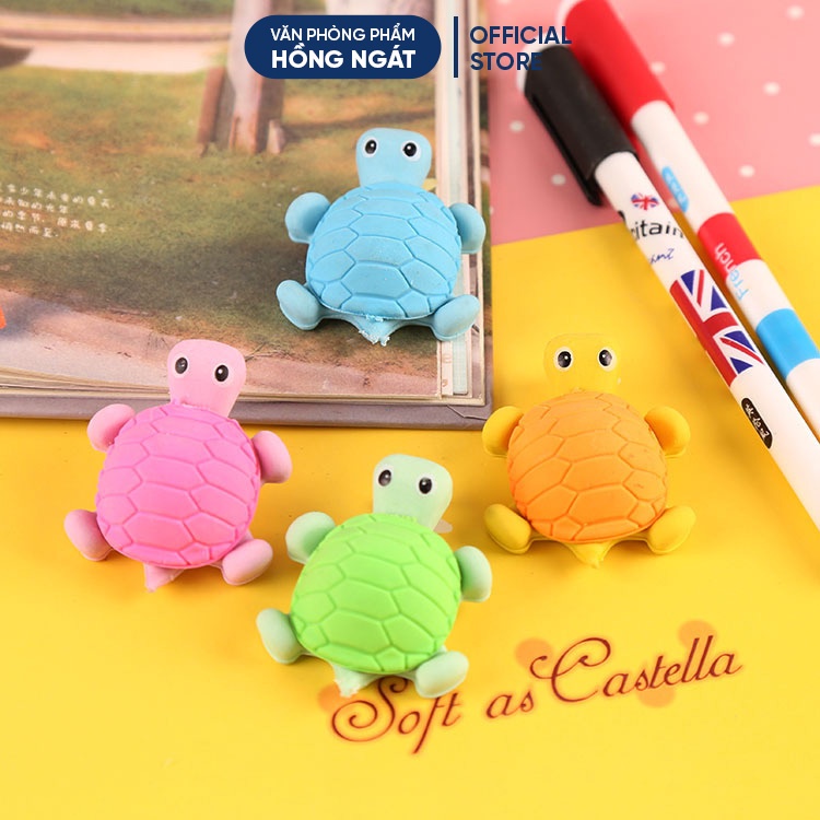 Tẩy bút chì hình rùa lớn, đồ dùng học tập dễ thương gôm tẩy cute giá rẻ làm quà tặng học sinh văn phòng phẩm T11