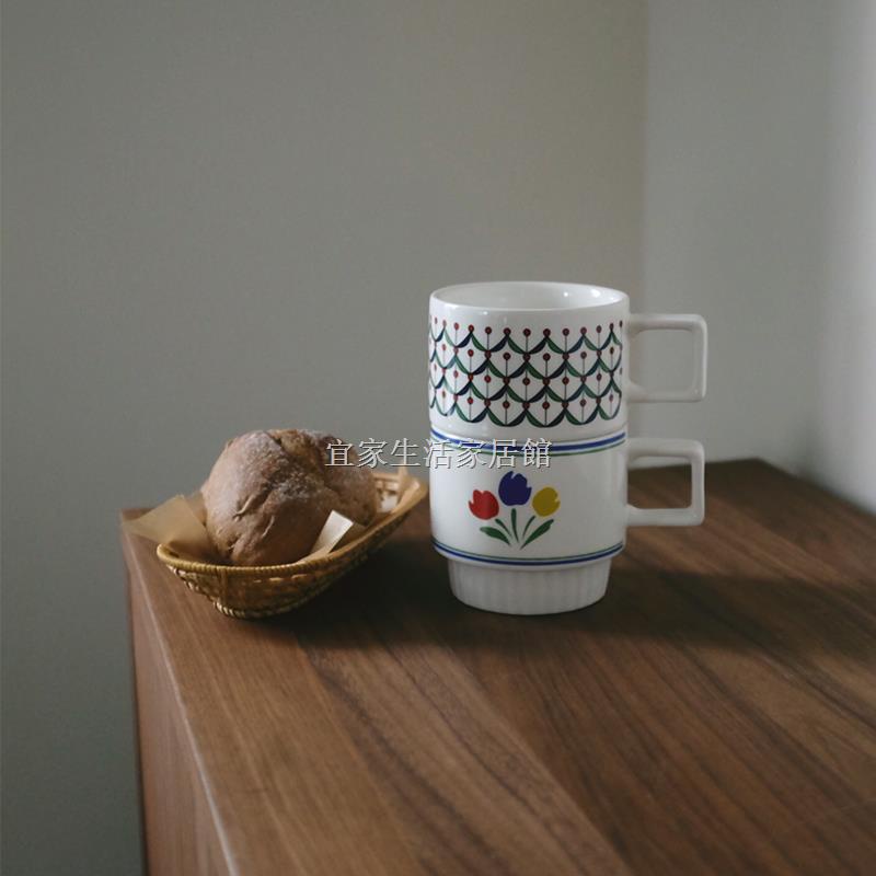 ♚Cửa hàng buổi sáng tốt |Cốc sứ uống cà phê hình hoa Tulip có thể gấp gọn tiện dụng