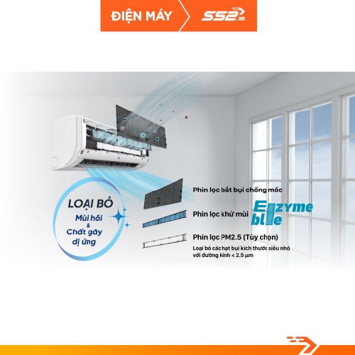 [Mã ELHA10 giảm 6% đơn 5TR] Máy Lạnh Daikin Inverter 1 HP FTKA25VMVMV - Bảo Hành Chính Hãng