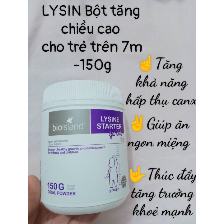 Lysine Bio Island Úc dạng bột và dạng viên