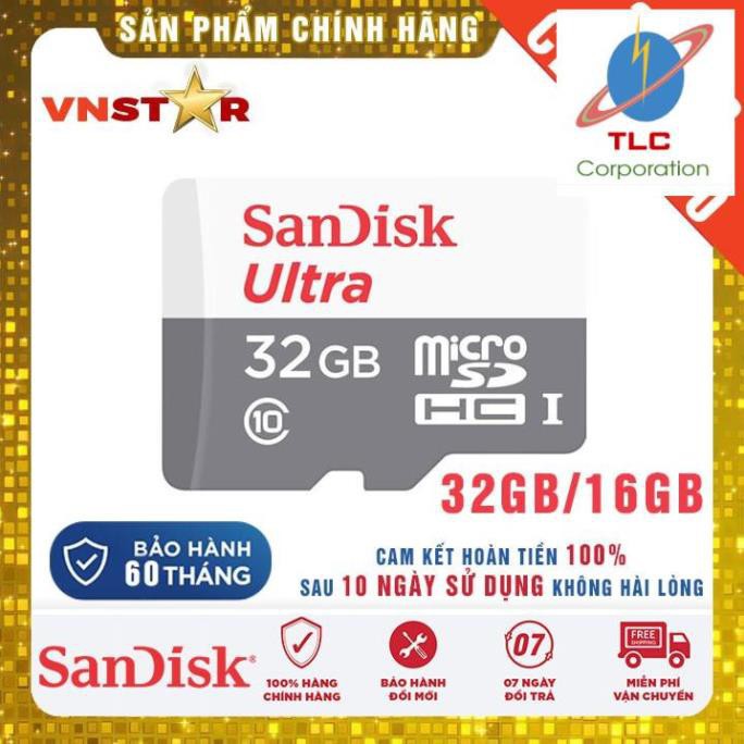 Thẻ Nhớ SanDisk Ultra 32/16GB Chuyên Dùng Cho Camera, Điện Thoại 80MB/S - Sản Phẩm Chính Hãng | BigBuy360 - bigbuy360.vn