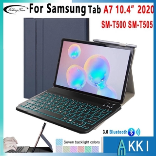 Bao Da Kèm Bàn Phím Không Dây Cho Samsung Galaxy Tab A7 10.4 Inch 2020 Tablet Madda Sm-T505 T500 Slim