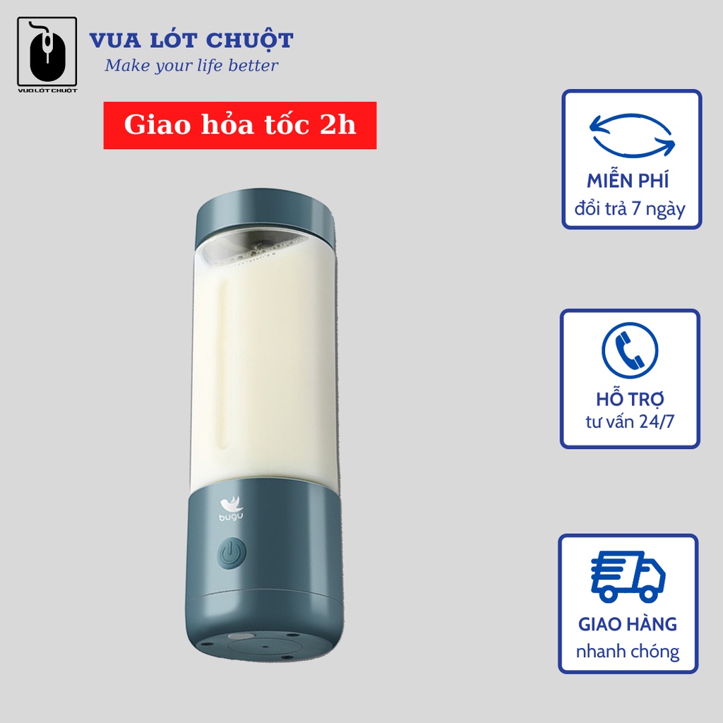 Máy xay sinh tố mini cầm tay Bugu 300ml sạc tích điện bảo hành 6 tháng