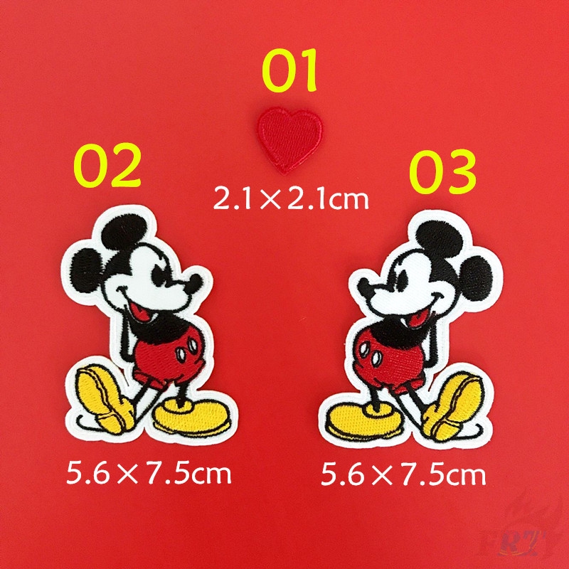Miếng vá thêu họa tiết chuột Mickey Disney DIY 03