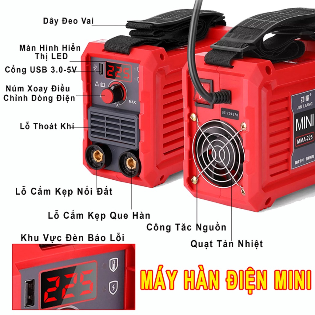 Máy hàn cầm tay HADAWA công suất 3500W,lõi đồng 100%,công nghệ Nhật Bản chính hãng,Bảo hành 1 năm.