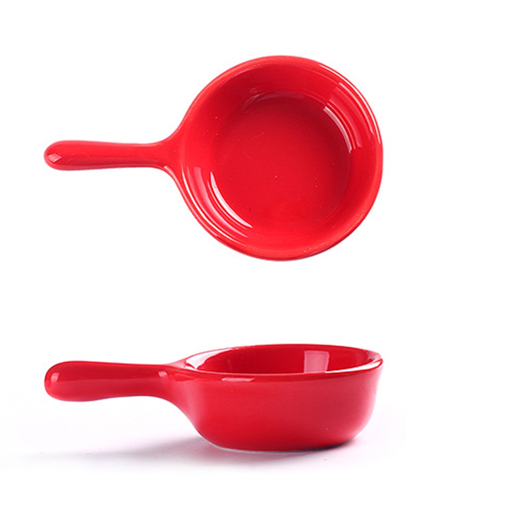 Dipping Dish with Handle Ceramic Ginger Seasoning Plates Serving Container Home Kitchen Dinnerware Houseware