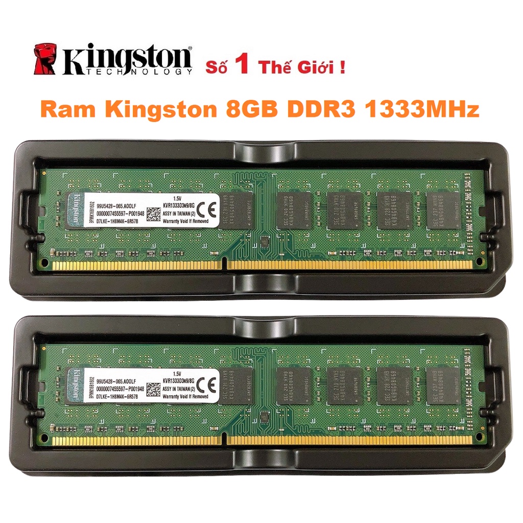 Ram PC 8GB DDR3 1066MHz 1333MHz Kingston Samsung Hynix - Bảo hành 36 tháng