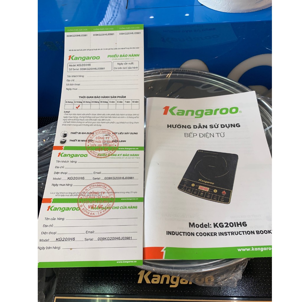 Bếp từ [𝐅𝐑𝐄𝐄𝐒𝐇𝐈𝐏] Bếp điện từ Kangaroo KG20IH6 - Tặng kèm nồi lẩu- tiết kiệm điện